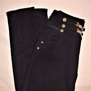Cropped Black Jeweled Jeggings